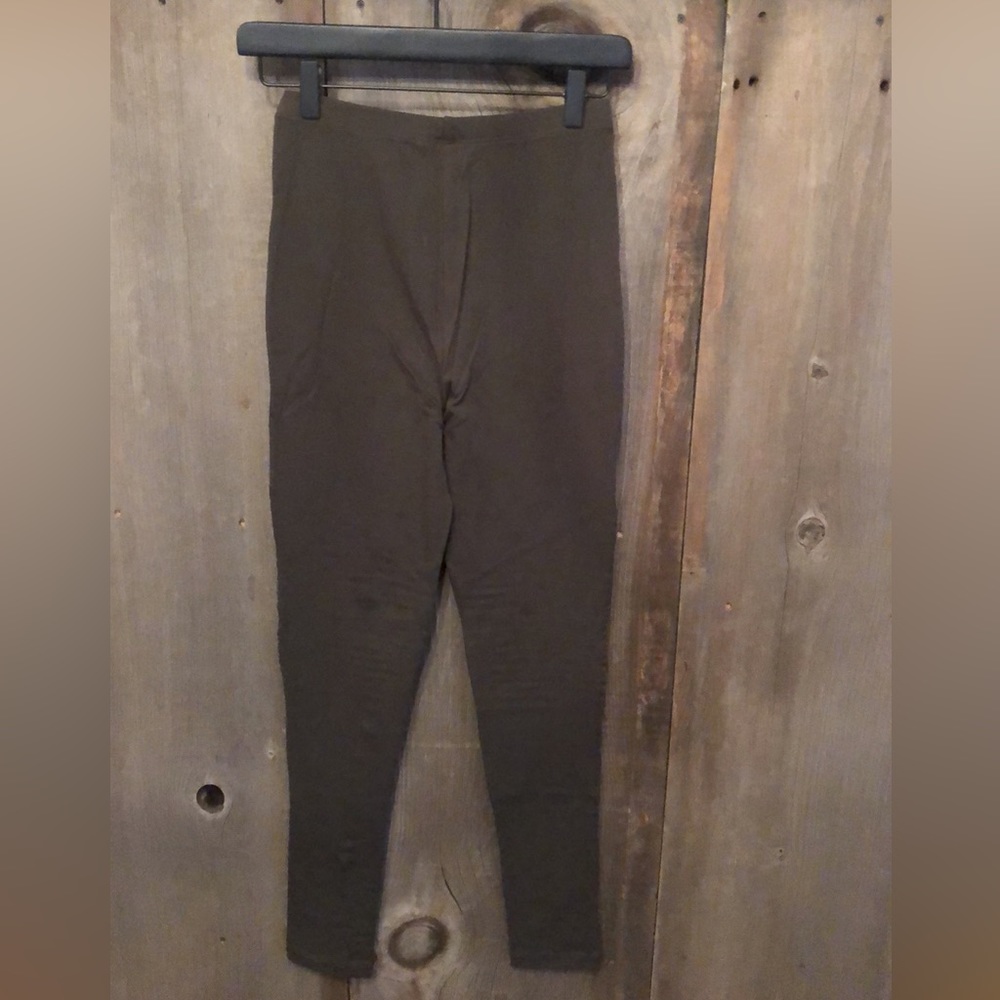 Zenana Premium Moto Leggings Dark Green Size Medium - Picture 6 of 17